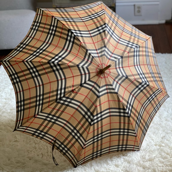 Burberry Accessories - Authentic Burberry Nova Check vintage walking umbrella RARE